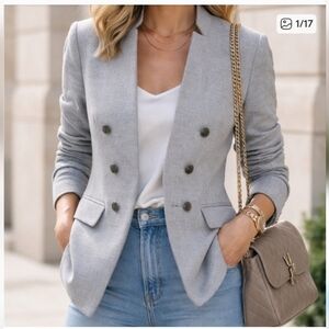 White House Black Market Grey Blazer 4